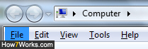 Temporarily display the classic menus in Windows Explorer